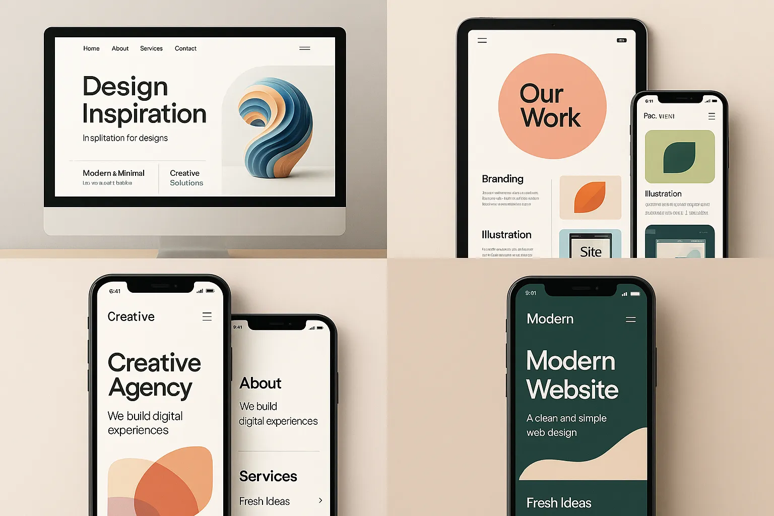 Examples of effective web design websites.