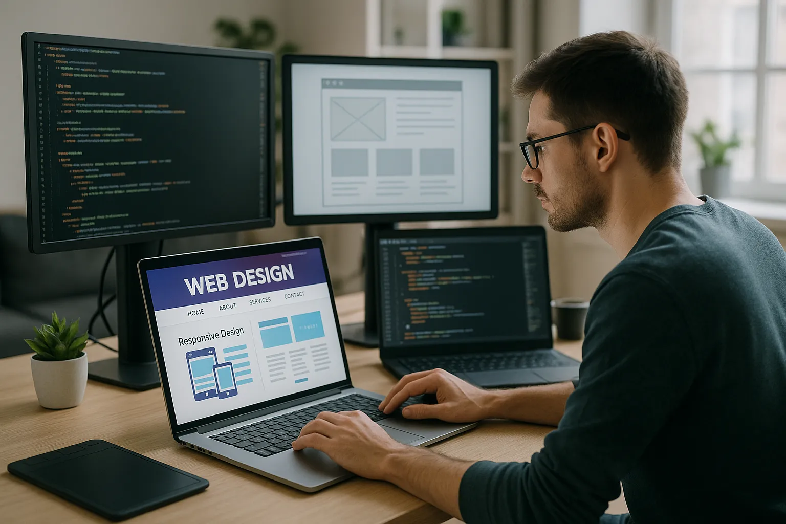 Web design websites by a freelance designer.
