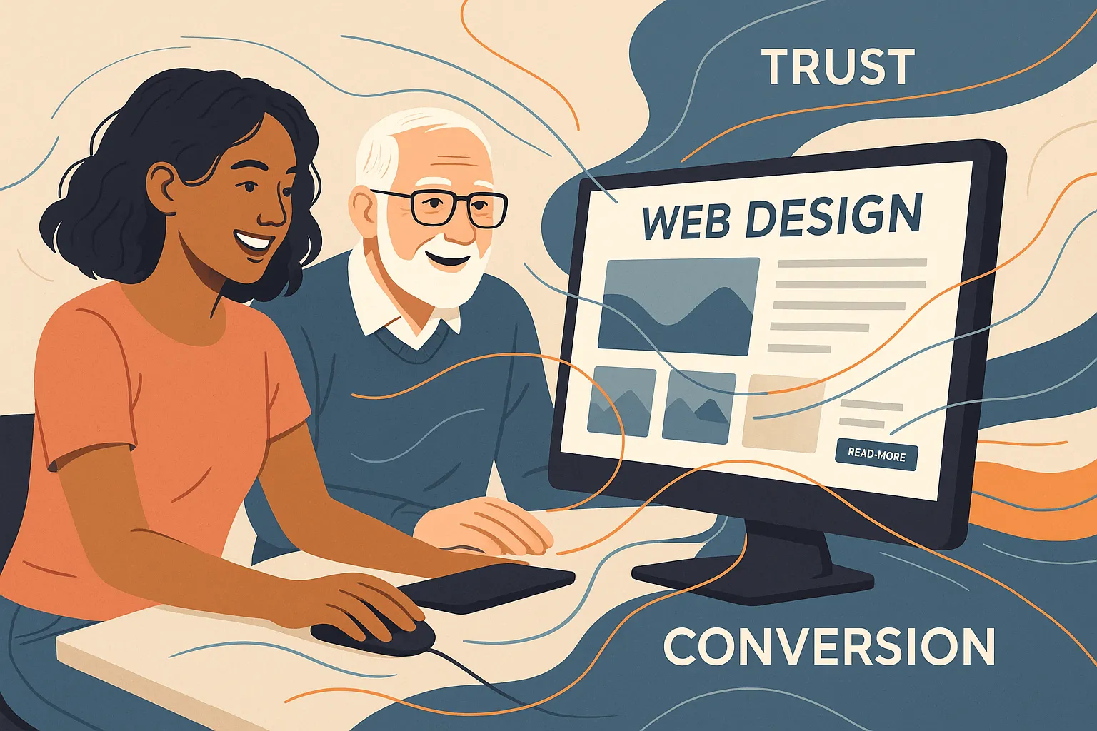 User experience on web design websites.